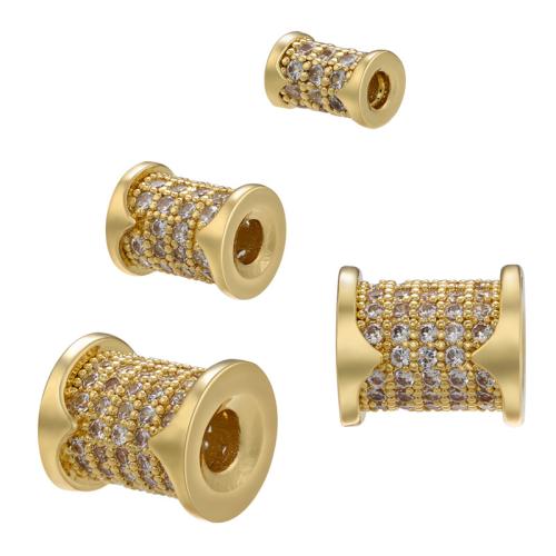 Brass Spacer Beads, plated, DIY & micro pave cubic zirconia [