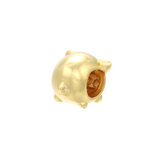 Brass Spacer Beads, Pig, plated, DIY, golden [