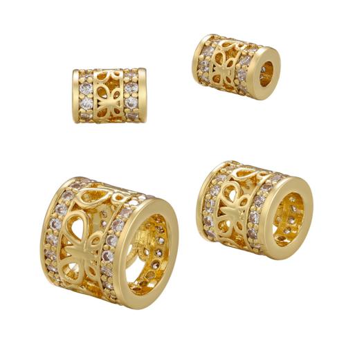 Brass Spacer Beads, plated, DIY & micro pave cubic zirconia [