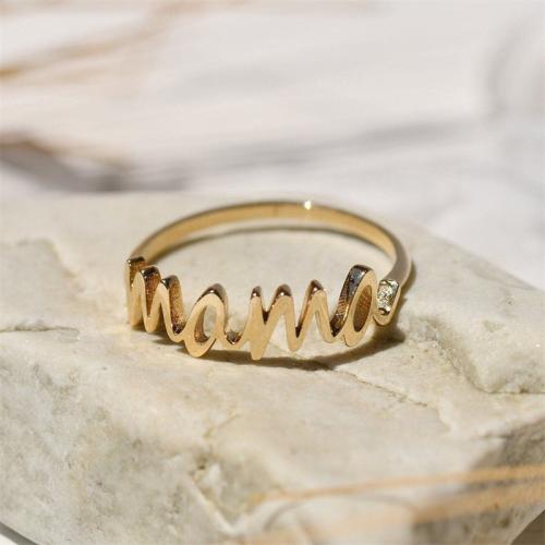 Zinc Alloy Finger Ring, plated & for woman, golden 