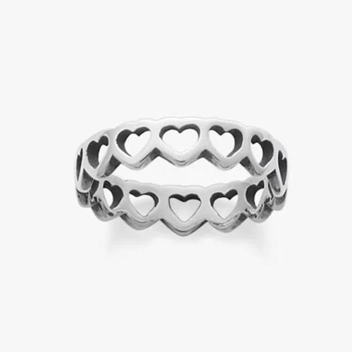 Zinc Alloy Finger Ring, plated & for woman, silver color 