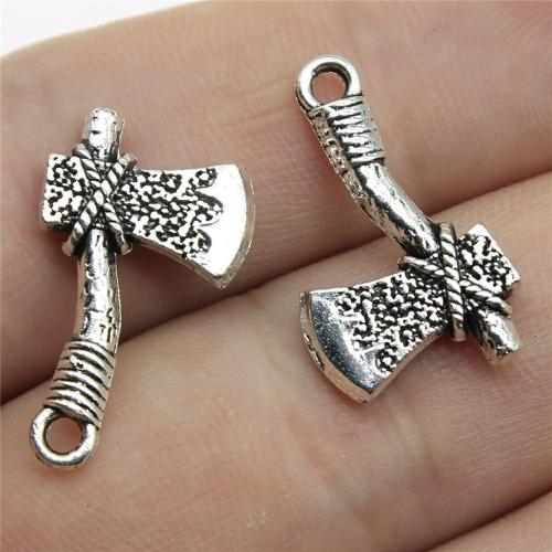 Zinc Alloy Jewelry Pendants, Axe, antique silver color plated, DIY 