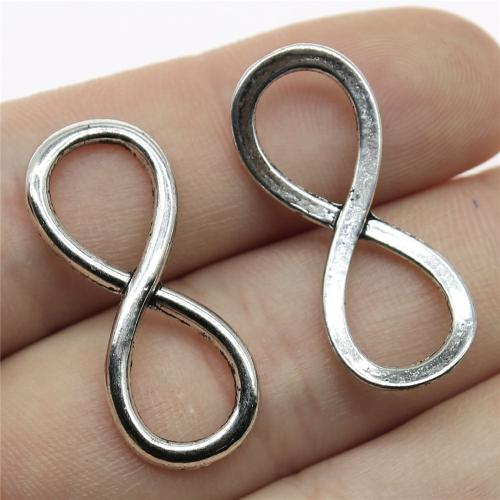 Zinc Alloy Charm Connector, Infinity, plated, DIY & 1/1 loop 