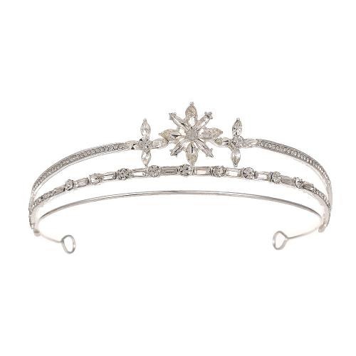 Bridal Tiaras, Zinc Alloy, fashion jewelry & for woman & with rhinestone, diameter 137mm, height 39mm 