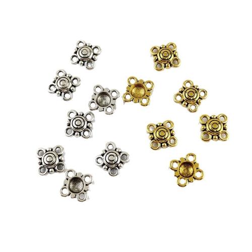 Zinc Alloy Charm Connector, Four Leaf Clover, plated, DIY & 2/2 loop Approx 2mm, Approx 