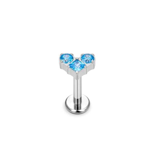 Boucles d'oreilles en acier titane, Alliage de titane, unisexe & normes différentes pour le choix & pavé de micro zircon, plus de couleurs à choisir, Vendu par PC