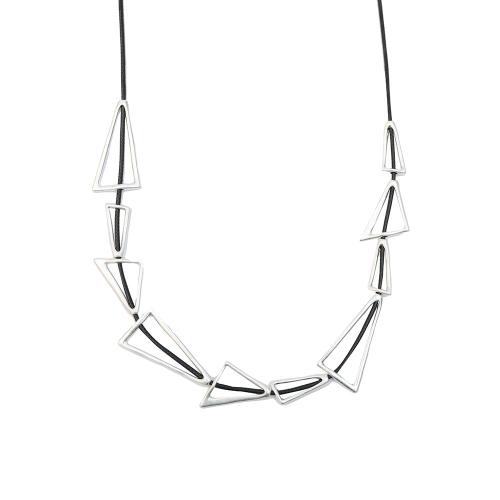 Zinc Alloy Sweater Chain Necklace, fashion jewelry & for woman, silver color Approx 65 cm 