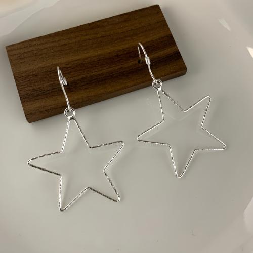 Sterling Silver Drop Earring, 925 Sterling Silver, Star, fashion jewelry & for woman 