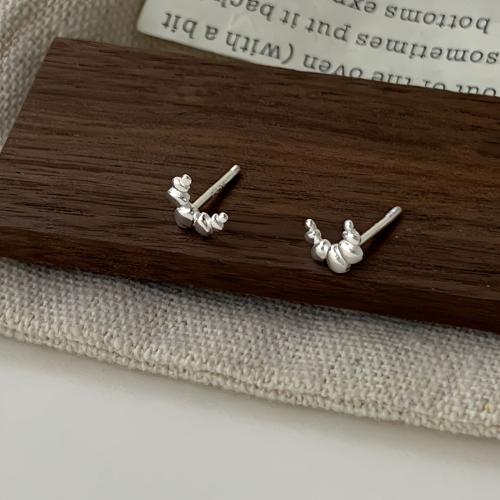 Sterling Silver Stud Earring, Argent sterling 925, bijoux de mode & pour femme Vendu par paire