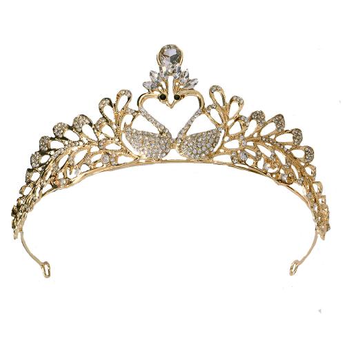 Tiaras nupciales, aleación de zinc, con Cristal, Joyería & para mujer & con diamantes de imitación, más colores para la opción, width 155mm, height 50mm, Vendido por UD