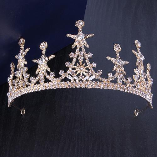 Tiaras nupciales, aleación de zinc, Joyería & para mujer & con diamantes de imitación, más colores para la opción, width 162mm, height 76mm, Vendido por UD