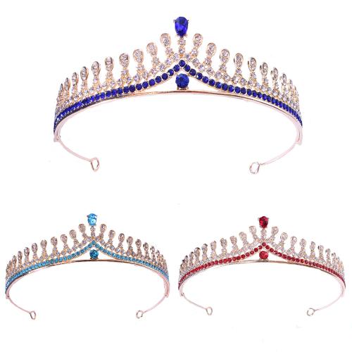 Tiaras nupciales, aleación de zinc, Joyería & para mujer & con diamantes de imitación, más colores para la opción, width 160mm, height 37mm, Vendido por UD