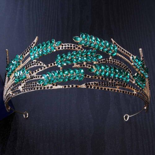 Bridal Tiaras, Zinc Alloy, fashion jewelry & for woman & with rhinestone width 180mm, height 53mm 