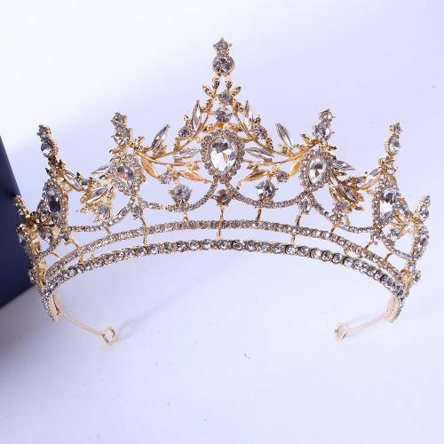 Tiaras nupciales, aleación de zinc, Joyería & para mujer & con diamantes de imitación, más colores para la opción, width 185mm, height 80mm, Vendido por UD