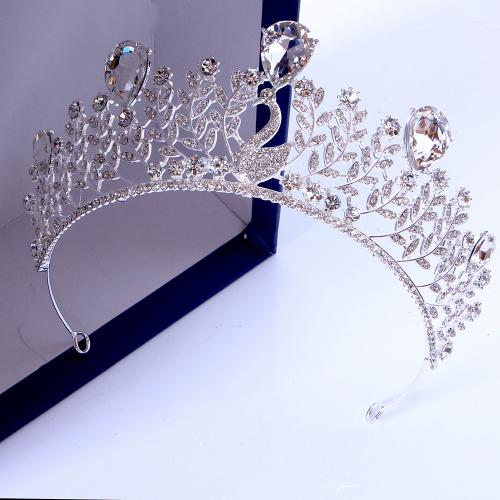 Tiaras nupciales, aleación de zinc, Joyería & para mujer & con diamantes de imitación, más colores para la opción, width 174mm, height 64mm, Vendido por UD