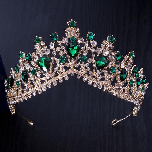 Bridal Tiaras, Zinc Alloy, with Crystal, fashion jewelry & for woman & with rhinestone width 180mm, height 60mm 