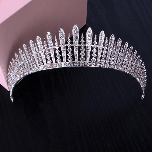 Bridal Tiaras, Zinc Alloy, fashion jewelry & for woman & with rhinestone width 160mm, height 40mm 