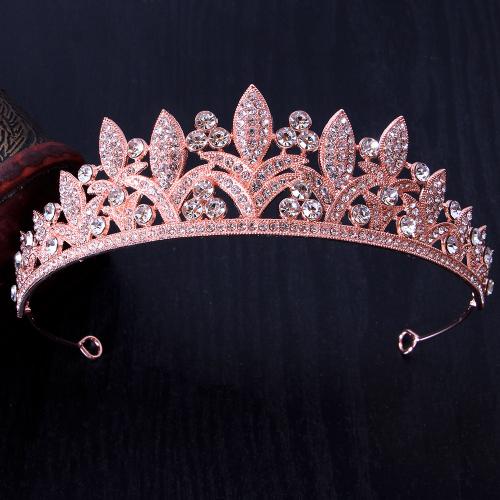 Tiaras nupciales, aleación de zinc, Joyería & para mujer & con diamantes de imitación, más colores para la opción, width 152mm, height 41mm, Vendido por UD