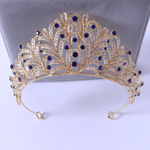 Tiaras nupciales, aleación de zinc, Joyería & para mujer & con diamantes de imitación, más colores para la opción, width 175mm, height 74mm, Vendido por UD