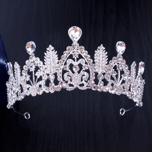 Tiaras nupciales, aleación de zinc, Joyería & para mujer & con diamantes de imitación, más colores para la opción, width 165mm, height 69mm, Vendido por UD