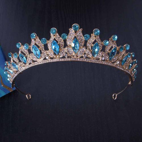 Tiaras nupciales, aleación de zinc, con Cristal, Joyería & para mujer & con diamantes de imitación, más colores para la opción, width 160mm, height 32mm, Vendido por UD