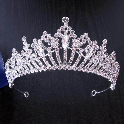 Bridal Tiaras, Zinc Alloy, fashion jewelry & for woman & with rhinestone width 150mm, height 60mm 