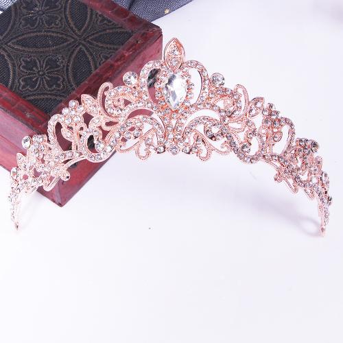 Bridal Tiaras, Zinc Alloy, fashion jewelry & for woman & with rhinestone width 150mm, height 50mm 