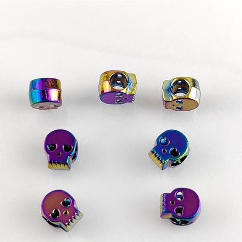 Zinc Alloy Large Hole Beads, Skull, plated, DIY Approx 4.5mm, Approx 