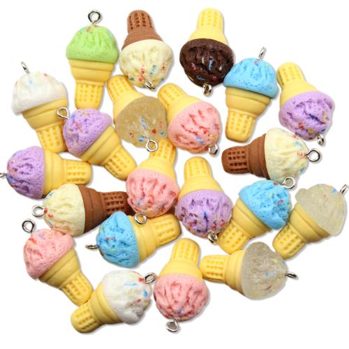 Imitation Food Resin Pendants, Ice Cream, DIY Approx 2mm, Approx 