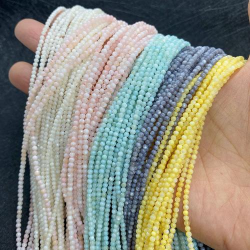 Dyed Shell Beads, Round, DIY 2mm 