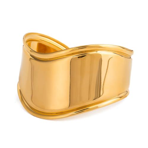 Stainless Steel Cuff Bangle, 304 Stainless Steel, fashion jewelry & for woman, gold 