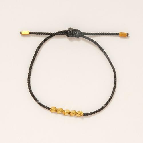 Brass Bracelets, with Cotton Thread, Unisex Approx 16-30 cm 