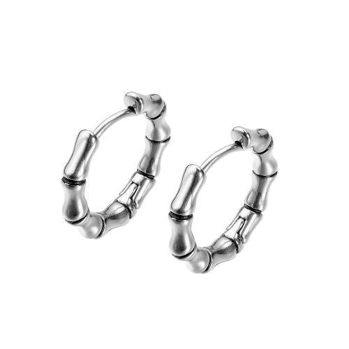 Stainless Steel Huggie Hoop Earring, 304 Stainless Steel, polished, for man, original color 