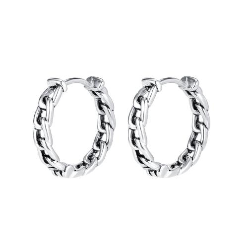 Stainless Steel Huggie Hoop Earring, 304 Stainless Steel, polished, for man, original color 