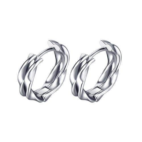 Stainless Steel Huggie Hoop Earring, 304 Stainless Steel, polished, Unisex, original color 