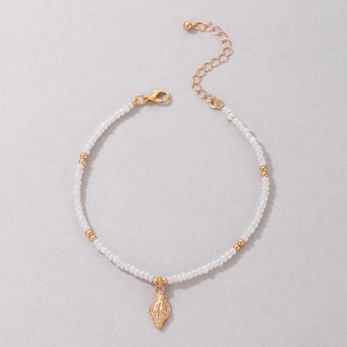 Мода ювелирные изделия anklet, цинковый сплав, с ABS пластик жемчужина, с 5cm наполнитель цепи, разные стили для выбора & Женский, Золотой, длина:Приблизительно 22 см, продается PC