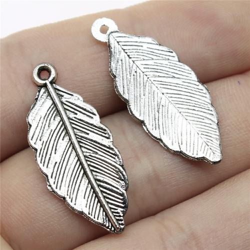 Zinc Alloy Leaf Pendants, plated, DIY 