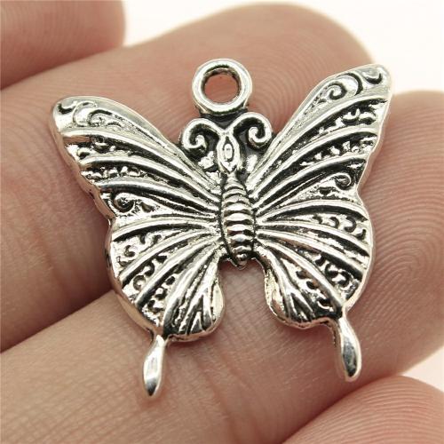 Zinc Alloy Animal Pendants, Butterfly, plated, DIY 