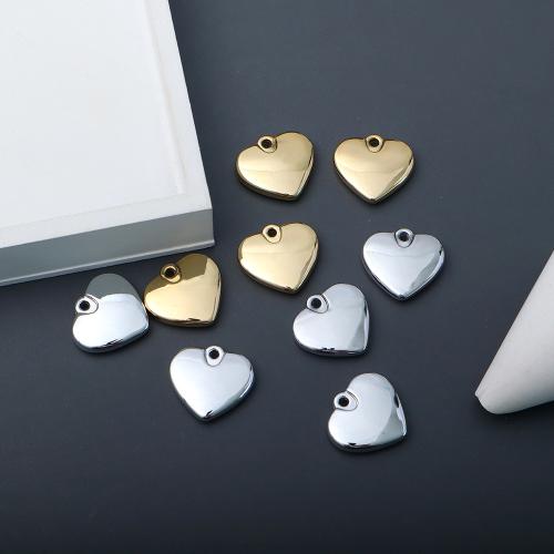 Zinc Alloy Heart Pendants, plated, DIY 