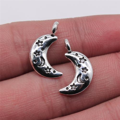 Zinc Alloy Jewelry Pendants, Moon and Star, plated, DIY 