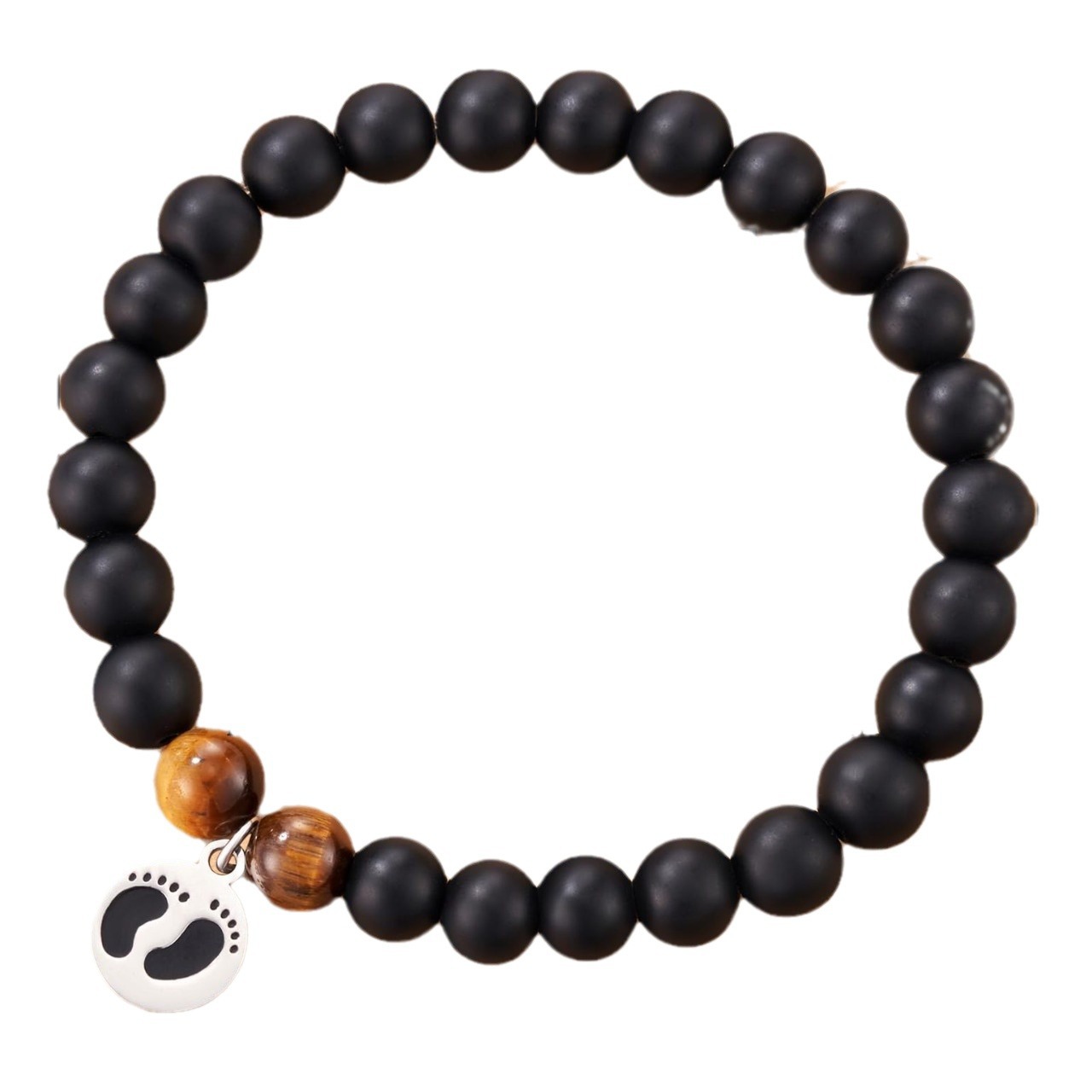 Pulsera de Piedras Preciosas, Piedra Abrazine, con Ojo de tigre & acero inoxidable 304, Recubrimiento iónico al vacío, Modificado para requisitos particulares & diferentes patrones para la opción & para hombre, más colores para la opción, longitud:19 cm, Vendido por UD