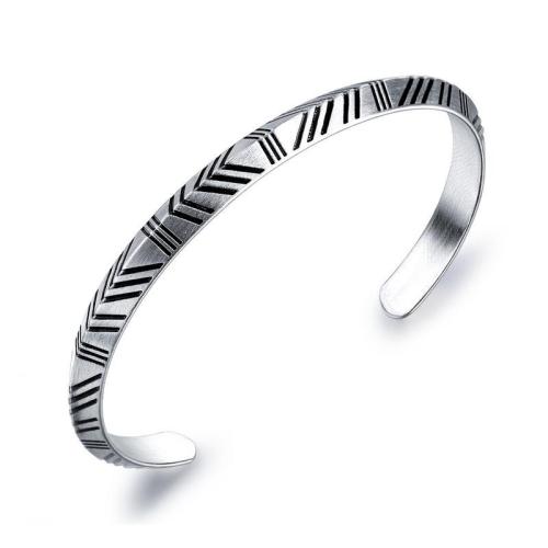 Stainless Steel Cuff Bangle, 304 Stainless Steel, fashion jewelry & Unisex 6mm, Inner Approx 58mm [