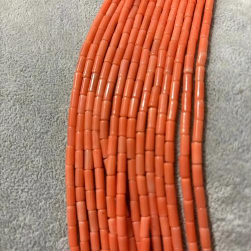 Abalorios de Coral, Coral natural, Ungir, Bricolaje, 3x7mm, longitud:aproximado 40 cm, Vendido por Sarta[