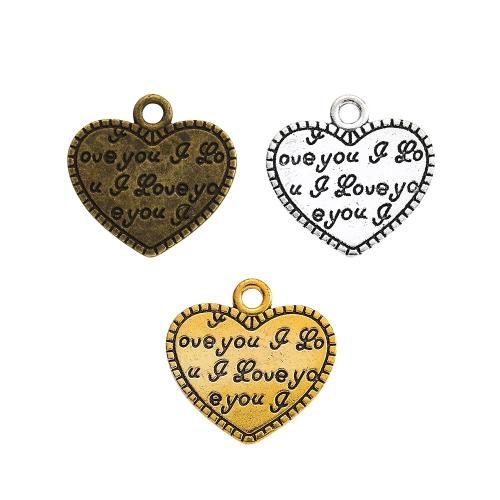 Zinc Alloy Heart Pendants, plated, DIY Approx 