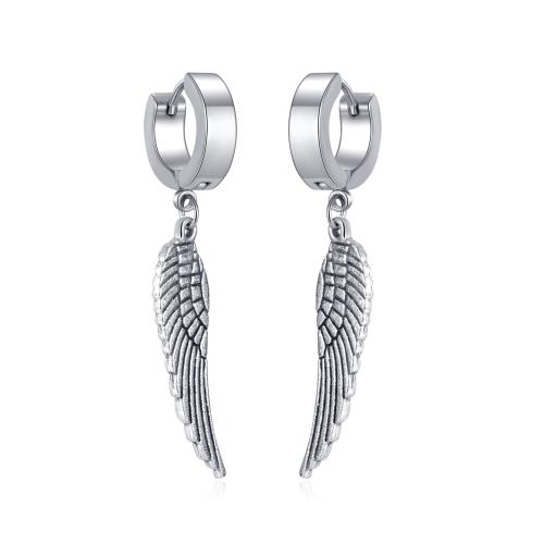 Stainless Steel Drop Earring, 304 Stainless Steel, with Zinc Alloy, polished, for man, original color 