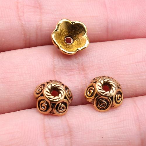 Zinc Alloy Bead Caps, Flower, plated, DIY 