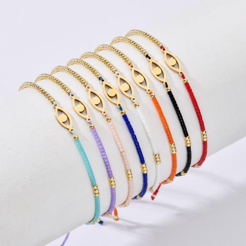 Pulseras de semilla de cristal, Seedbead, con Cordón de nudo, Ajustable & para mujer, más colores para la opción, longitud:14-28 cm, Vendido por UD[