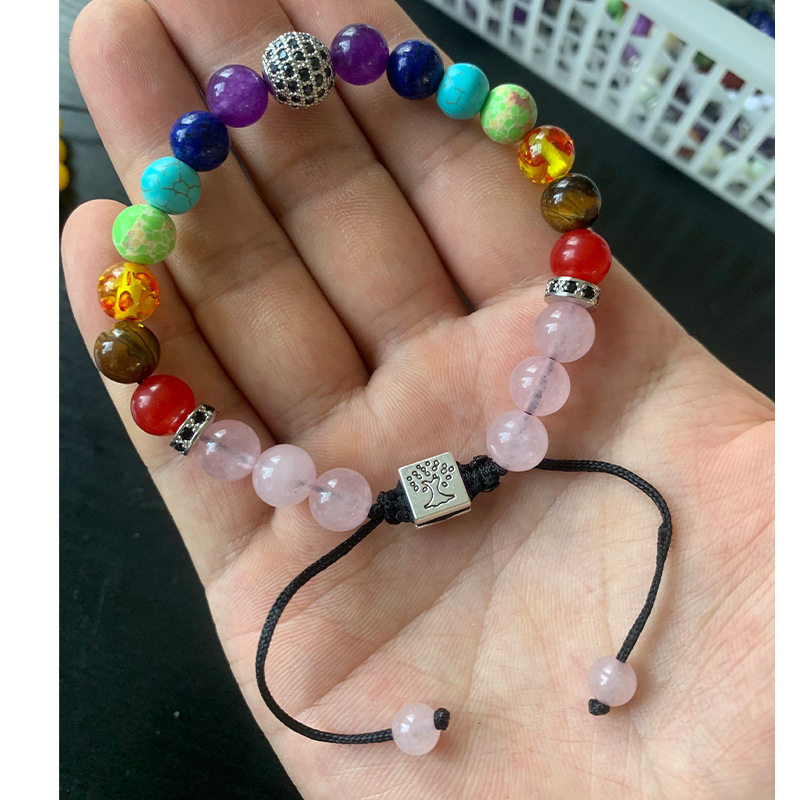 Pulsera de Piedras Preciosas, con Hilo cristal, diferentes materiales para la opción & unisexo & Modificado para requisitos particulares & diferentes estilos para la opción & micro arcilla de zirconia cúbica, más colores para la opción, longitud:19 cm, Vendido por UD