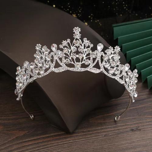 Bridal Tiaras, Zinc Alloy, fashion jewelry & for woman & with rhinestone width 120mm, height 70mm 