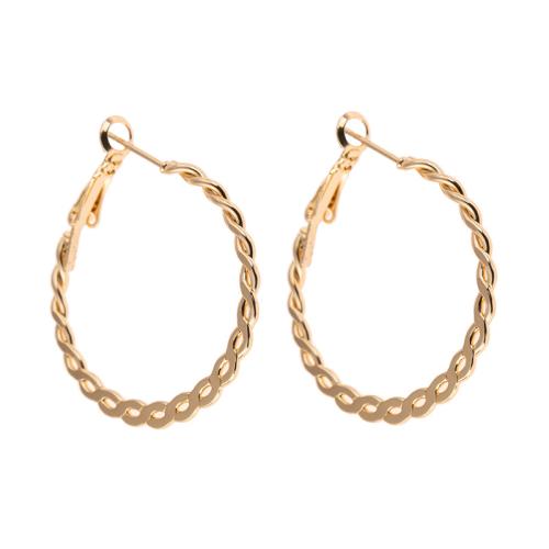 Zinc Alloy Hoop Earring, fashion jewelry & for woman 35mm 